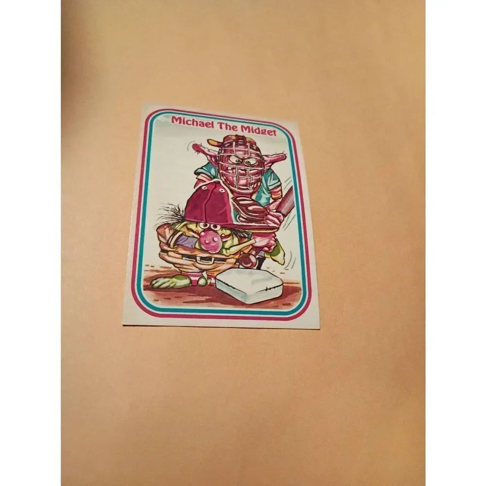 1988 Leaf Awesome All Stars Trading Card 40 Michael the Midget Baseball Parody